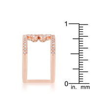Thumbnail for Lauren 0.4ct CZ Rose Gold Delicate Clover Wrap Ring