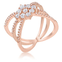 Thumbnail for Mindy 0.8ct CZ Rose Gold Delicate Triple Wrap Ring