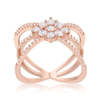 Thumbnail for Mindy 0.8ct CZ Rose Gold Delicate Triple Wrap Ring