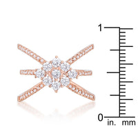 Thumbnail for Mindy 0.8ct CZ Rose Gold Delicate Triple Wrap Ring