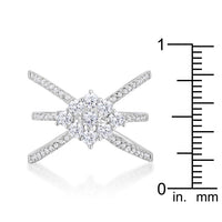Thumbnail for Rhodium Plated Mindy 0.8ct CZ Delicate Triple Wrap Ring