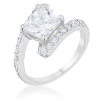 Thumbnail for Caroline 2.3ct CZ Rhodium Statement Ring