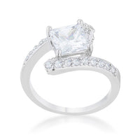 Thumbnail for Caroline 2.3ct CZ Rhodium Statement Ring