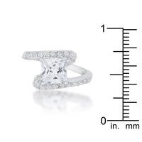 Thumbnail for Caroline 2.3ct CZ Rhodium Statement Ring