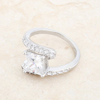Thumbnail for Caroline 2.3ct CZ Rhodium Statement Ring