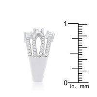 Thumbnail for Beatrice 1.8ct CZ Rhodium Statement Ring