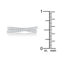 Thumbnail for Mara 0.4ct CZ Rhodium Intertwined Simple Ring