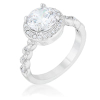 Thumbnail for Jordana 2.2ct Clear CZ Rhodium Classic Ring