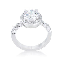 Thumbnail for Jordana 2.2ct Clear CZ Rhodium Classic Ring