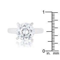 Thumbnail for Hanna 4.4ct CZ Rhodium Classic Solitaire Ring