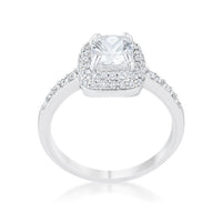 Thumbnail for Serena 1.5ct Clear CZ Rhodium Art Deco Ring