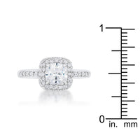 Thumbnail for Serena 1.5ct Clear CZ Rhodium Art Deco Ring