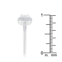 Thumbnail for Serena 1.5ct Clear CZ Rhodium Art Deco Ring