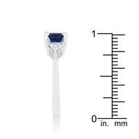 Thumbnail for Shonda 1.8ct Sapphire CZ Rhodium Cushion Classic Statement Ring