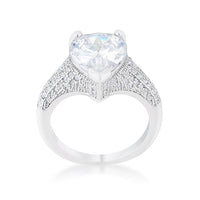 Thumbnail for Rhyne 5.8ct CZ Rhodium Pear Cocktail Ring
