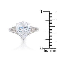 Thumbnail for Rhyne 5.8ct CZ Rhodium Pear Cocktail Ring