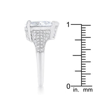 Thumbnail for Rhyne 5.8ct CZ Rhodium Pear Cocktail Ring