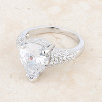 Thumbnail for Rhyne 5.8ct CZ Rhodium Pear Cocktail Ring