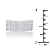 Thumbnail for Gwen 1ct CZ Rhodium Wide Ring