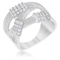 Thumbnail for Peyton 0.36ct CZ Rhodium Wide Cable Statement Ring
