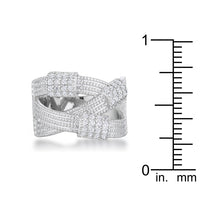 Thumbnail for Peyton 0.36ct CZ Rhodium Wide Cable Statement Ring