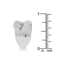 Thumbnail for Peyton 0.36ct CZ Rhodium Wide Cable Statement Ring