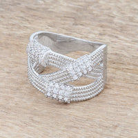 Thumbnail for Peyton 0.36ct CZ Rhodium Wide Cable Statement Ring