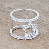 Thumbnail for Nailey 0.75ct CZ Rhodium Star Contemporary Ring