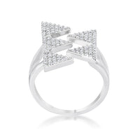 Thumbnail for Nori 0.63ct CZ Rhodium Geometric Contemporary Ring