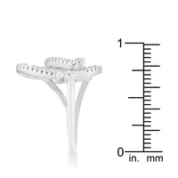 Thumbnail for Bea 0.4ct CZ Rhodium Pave Butterfly Ring