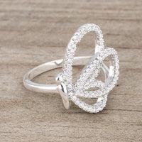 Thumbnail for Bea 0.4ct CZ Rhodium Pave Butterfly Ring