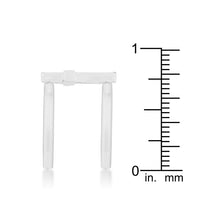 Thumbnail for Francis 0.08ct CZ Rhodium Contemporary Cross Ring