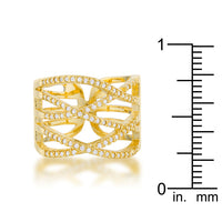 Thumbnail for Mandy 0.6ct CZ 14k Gold Contemporary Wide Ring