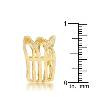 Thumbnail for Mandy 0.6ct CZ 14k Gold Contemporary Wide Ring