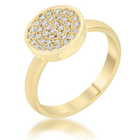 Thumbnail for Krystal 0.2ct CZ 14k Gold Pave Circle Ring