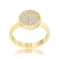 Thumbnail for Krystal 0.2ct CZ 14k Gold Pave Circle Ring