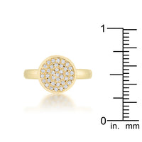 Thumbnail for Krystal 0.2ct CZ 14k Gold Pave Circle Ring