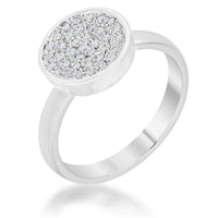Thumbnail for Krystal 0.2ct CZ Rhodium Pave Circle Ring