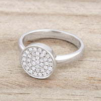 Thumbnail for Krystal 0.2ct CZ Rhodium Pave Circle Ring