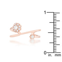 Thumbnail for Krista 0.25ct CZ Rose Gold Abstract Wrap Ring