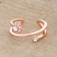 Thumbnail for Krista 0.25ct CZ Rose Gold Abstract Wrap Ring