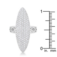 Thumbnail for Bella 2.3ct CZ Rhodium Contemporary Cocktail Ring