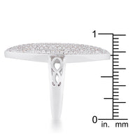 Thumbnail for Bella 2.3ct CZ Rhodium Contemporary Cocktail Ring