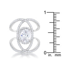 Thumbnail for Maura 2.4ct CZ Rhodium Contemporary Cocktail Ring