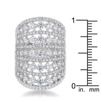 Thumbnail for Charlyn 2.5ct Rhodium CZ Statement Cocktail Ring