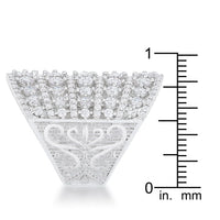 Thumbnail for Charlyn 2.5ct Rhodium CZ Statement Cocktail Ring