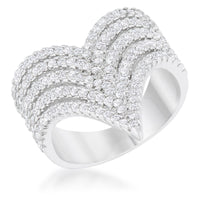 Thumbnail for Vera 1.42ct CZ Rhodium Vintage Inspired Cocktail Ring