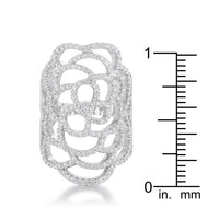 Thumbnail for Rosa 1.25ct CZ Rhodium Filigree Cocktail Ring
