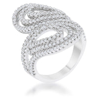 Thumbnail for Serina 1ct CZ Rhodium Pave Circle Ring