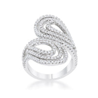 Thumbnail for Serina 1ct CZ Rhodium Pave Circle Ring